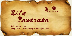 Mila Mandrapa vizit kartica